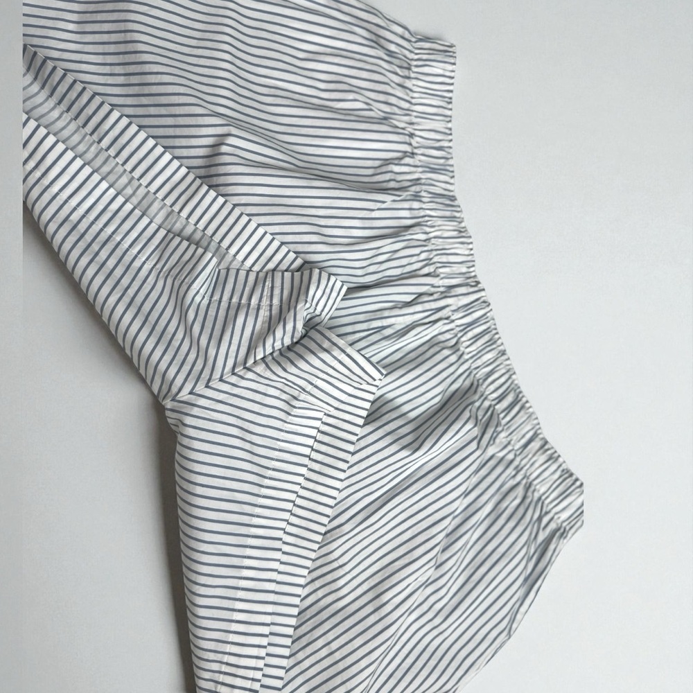 SKIMS Cotton Poplin Boxer Shorts | M  | Zen Blue Pinstripe | NWT 🤍 - Picture 5 of 8